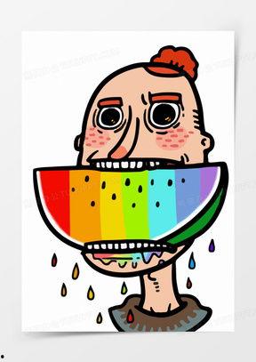 吃瓜的图案,揭秘吃瓜图案背后的趣味故事