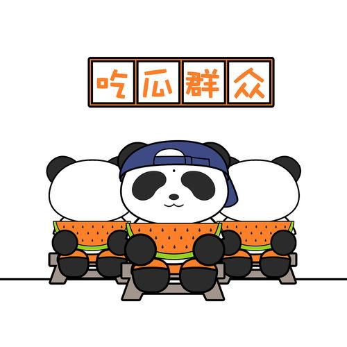 熊猫吃瓜头像,趣味横生，揭秘萌宠美食瞬间